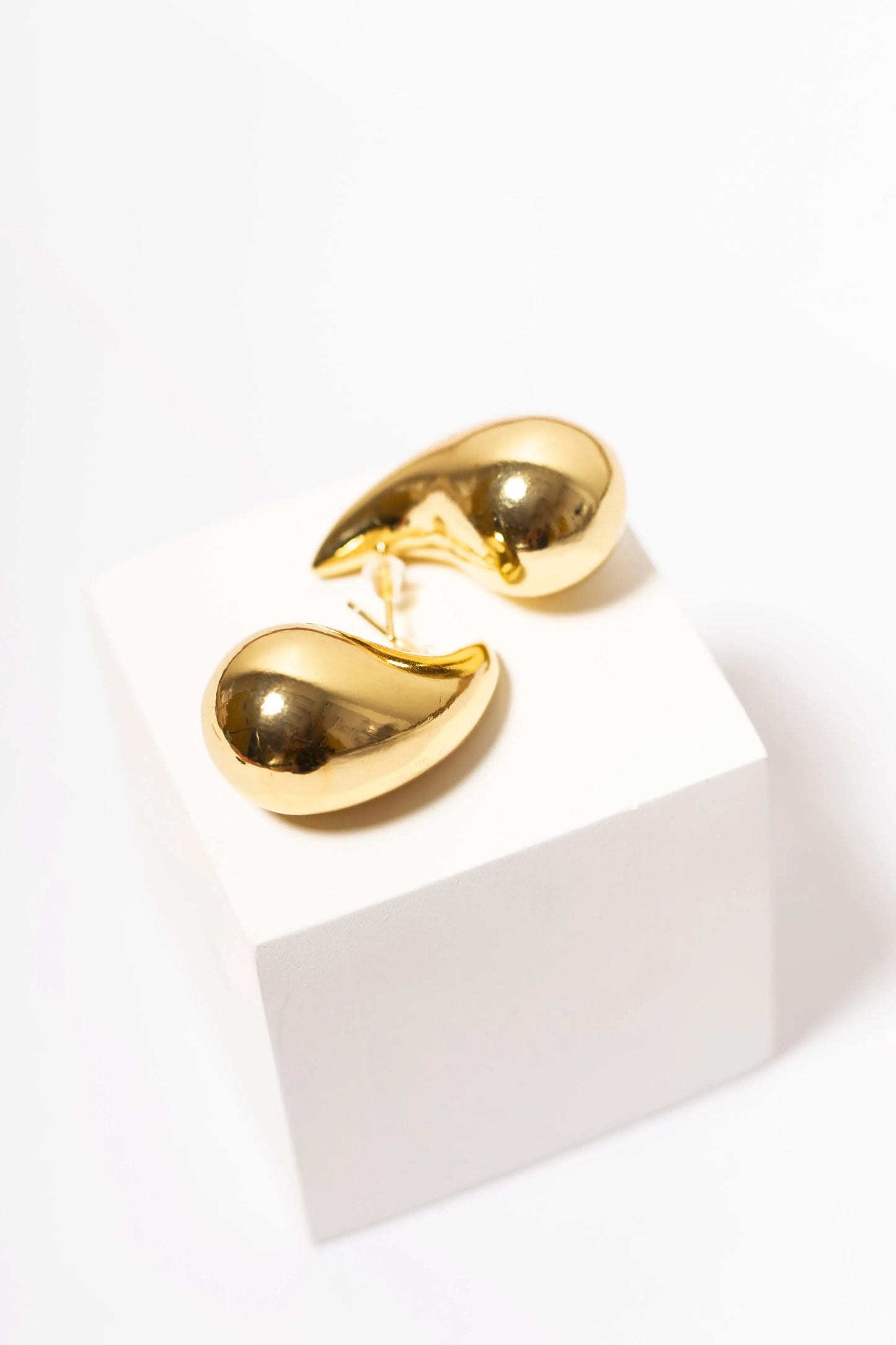 Gold Teardrops Earrings LAVEN JEWELLERY