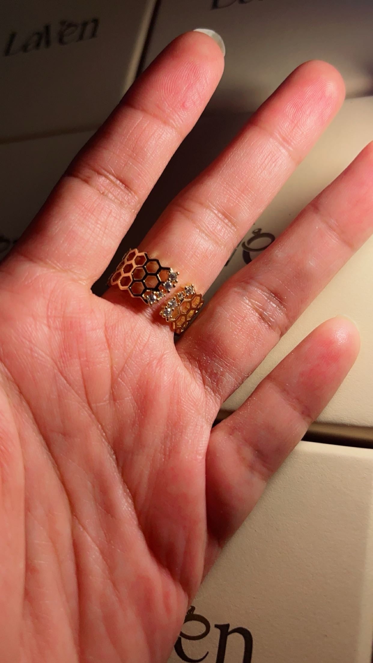 Gold Hexa Ring
