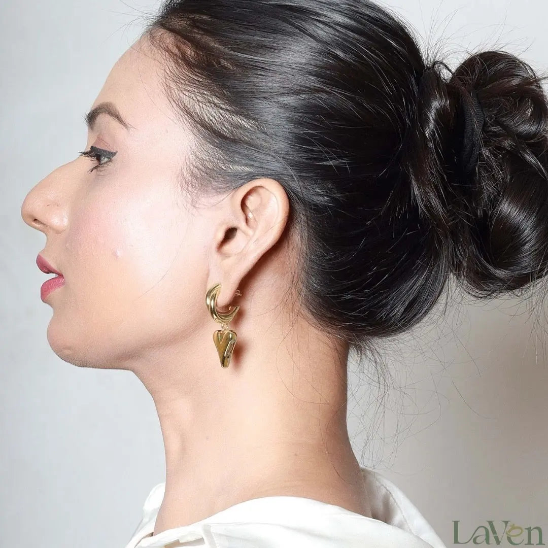 Oversized Heart Earrings LAVEN JEWELLERY