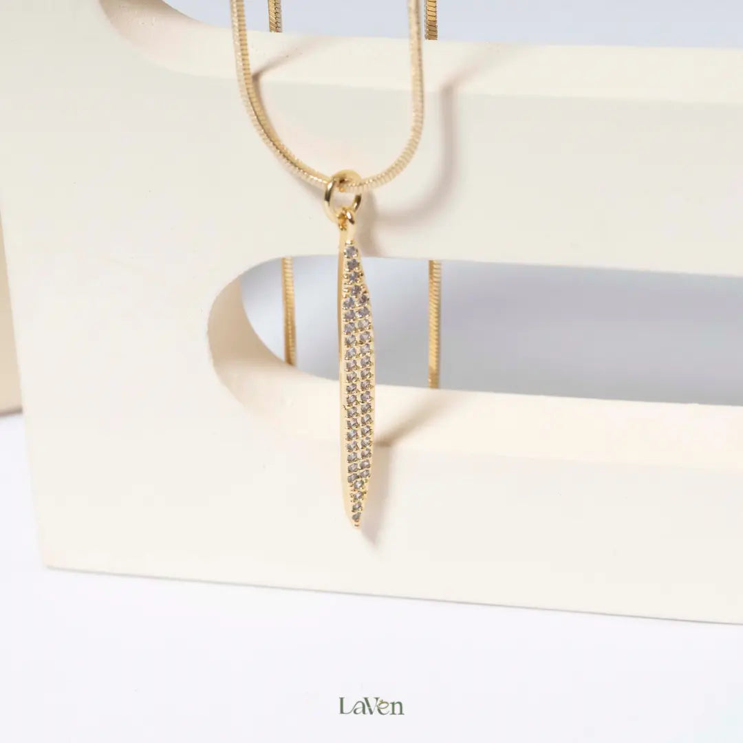 Gold Leaf Necklace LAVEN JEWELLERY