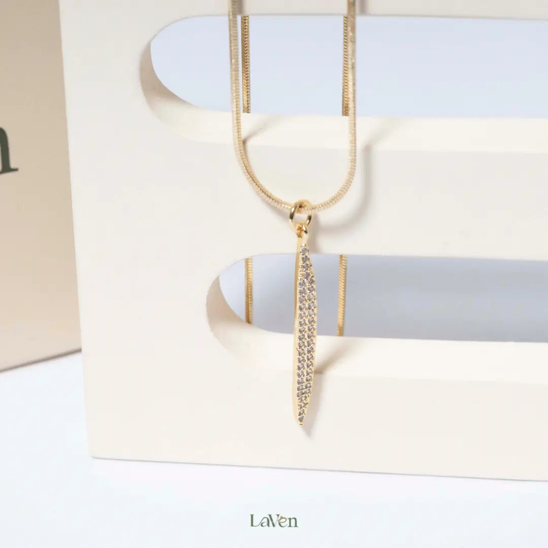 Gold Leaf Necklace LAVEN JEWELLERY