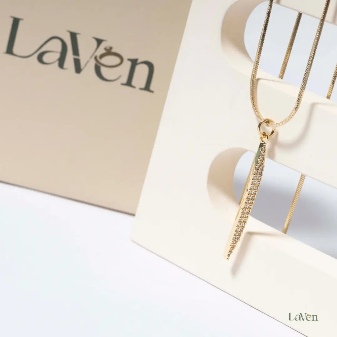 Gold Leaf Necklace LAVEN JEWELLERY