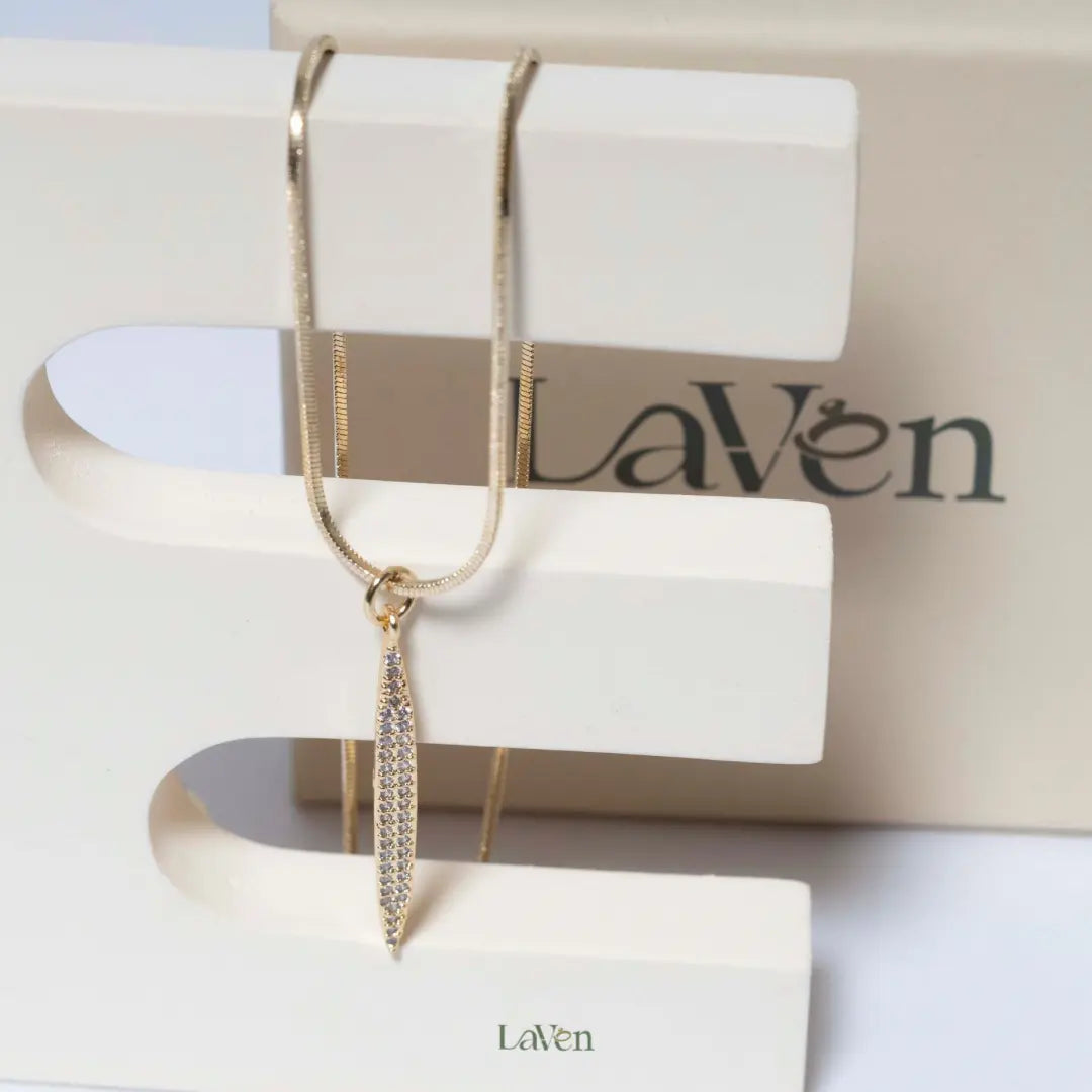 Gold Leaf Necklace LAVEN JEWELLERY
