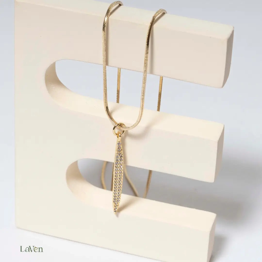 Gold Leaf Necklace LAVEN JEWELLERY
