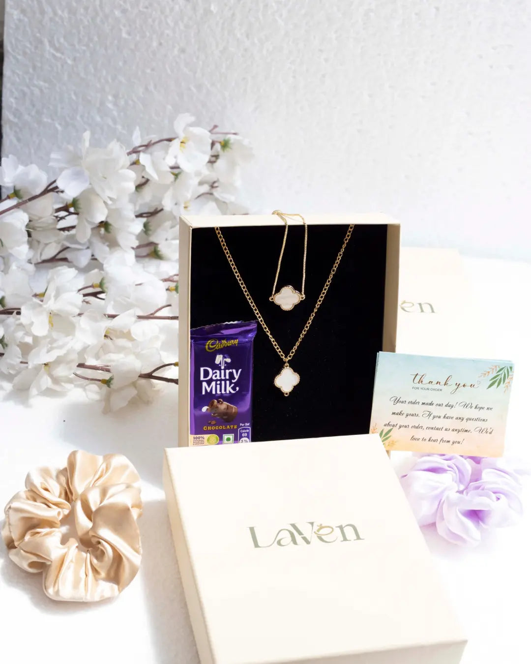 White Pearl Gift Boxes - LAVEN JEWELLERY