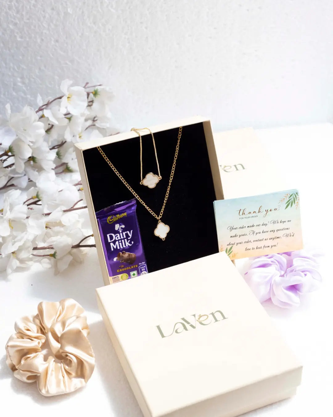 White Pearl Gift Boxes - LAVEN JEWELLERY