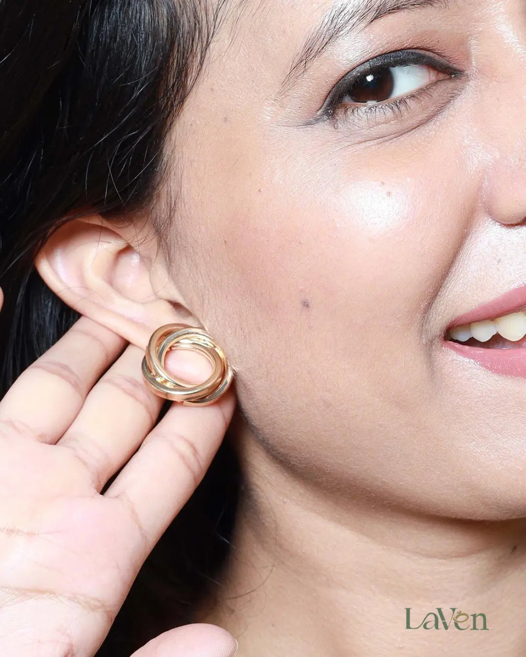 Golden Grace Hoops - LAVEN JEWELLERY