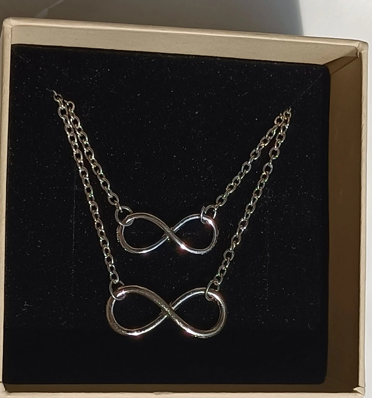 Silver Infinity Multilayered Necklace LAVEN JEWELLERY