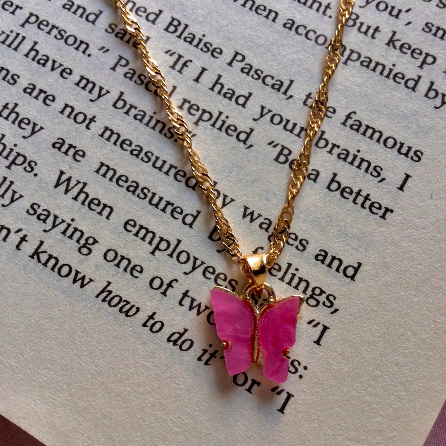 Pink Butterfly Gift Box Set LAVEN JEWELLERY