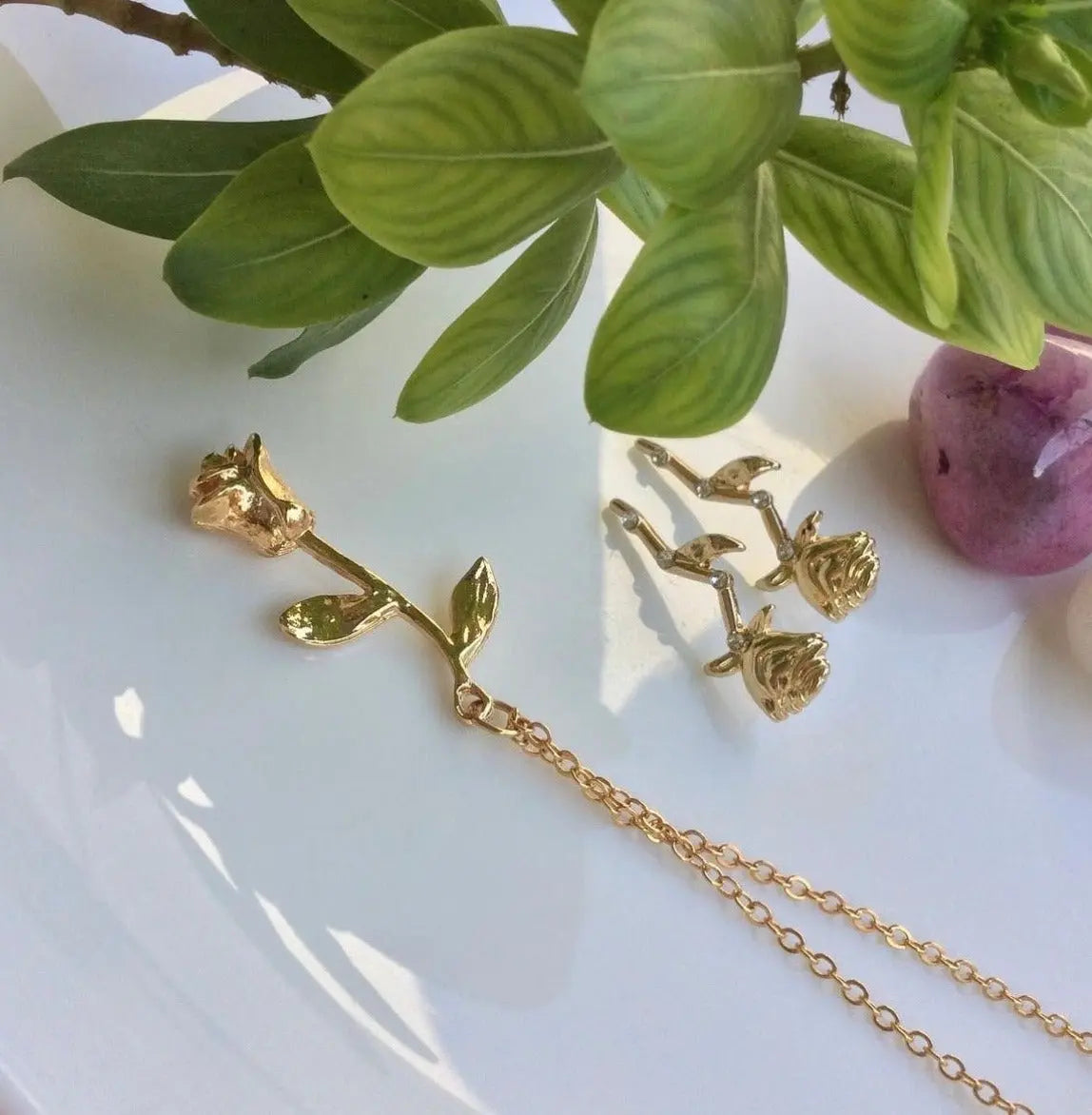 Gold Rose Gift Box Set LAVEN JEWELLERY