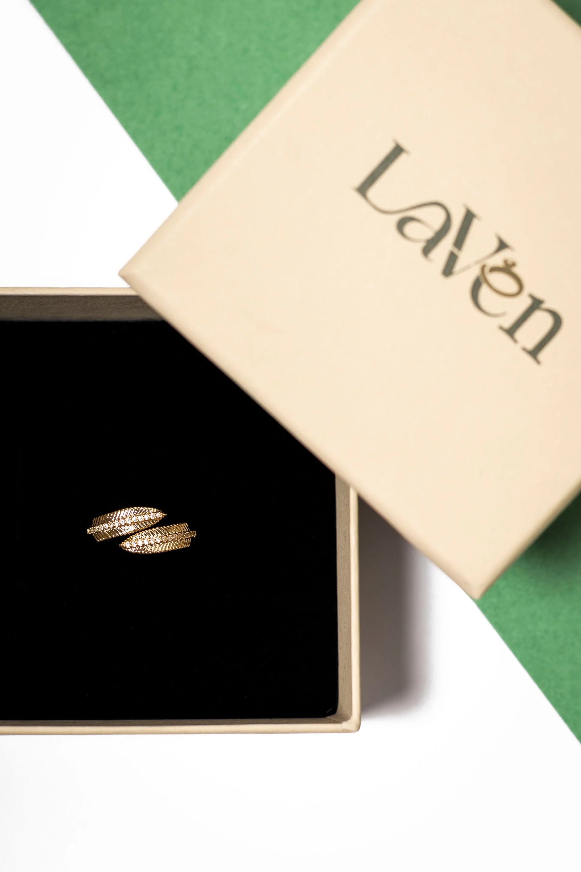 Gold Leaf Ring LAVEN JEWELLERY