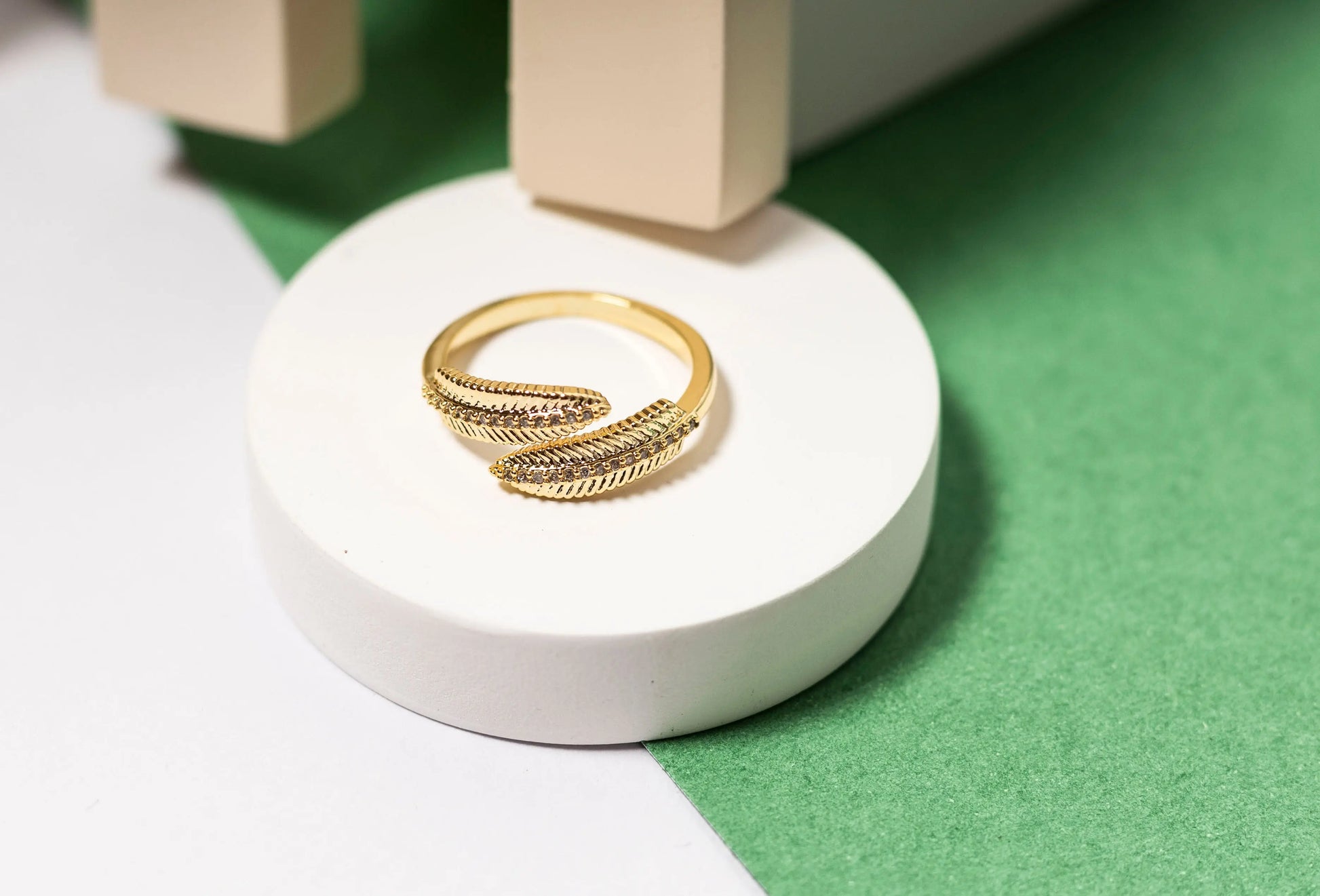 Gold Leaf Ring LAVEN JEWELLERY