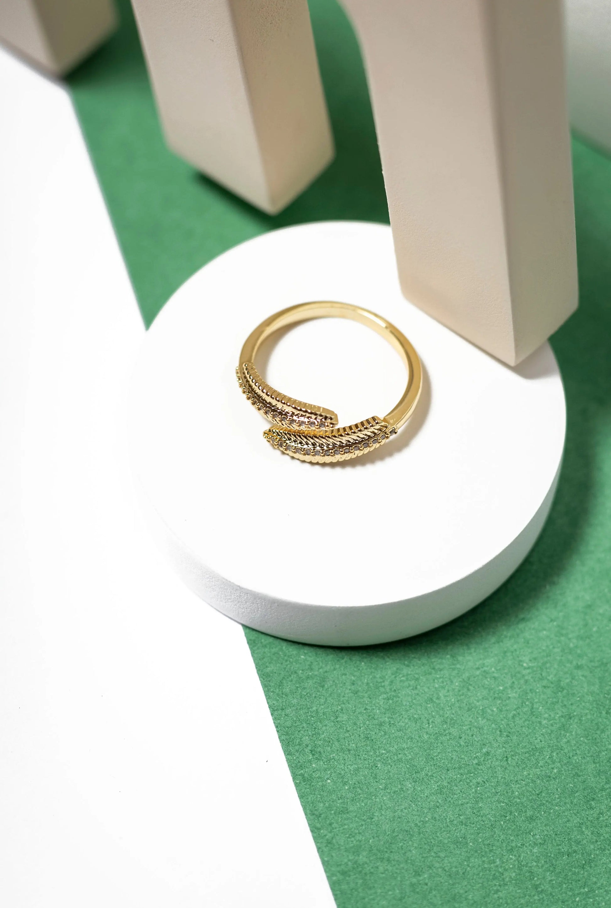 Gold Leaf Ring LAVEN JEWELLERY