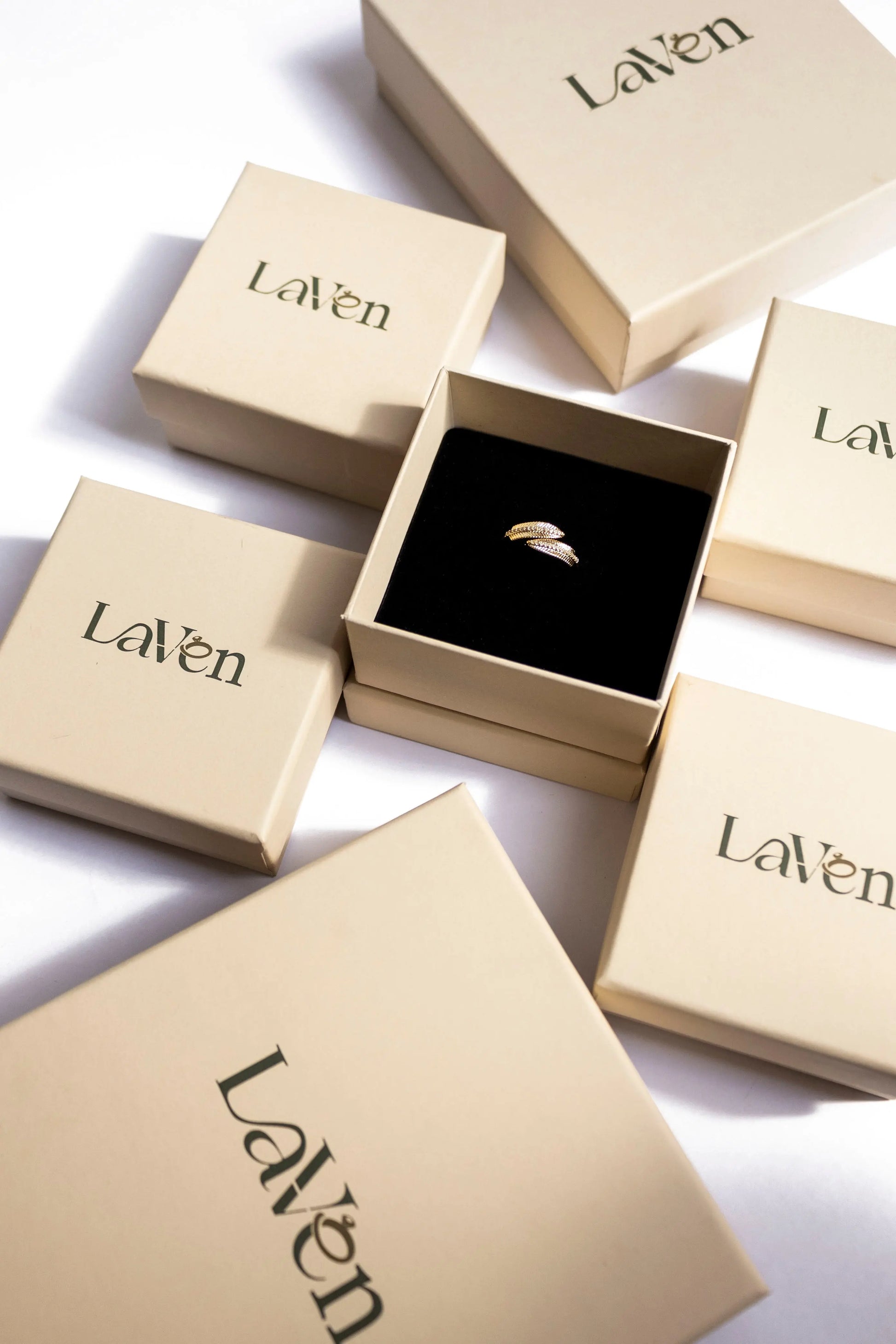Gold Leaf Ring LAVEN JEWELLERY