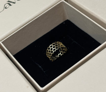 Gold Hexa Ring