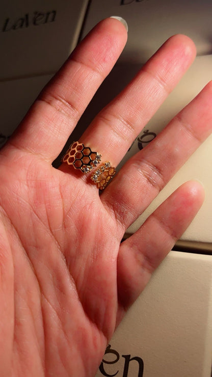 Gold Hexa Ring