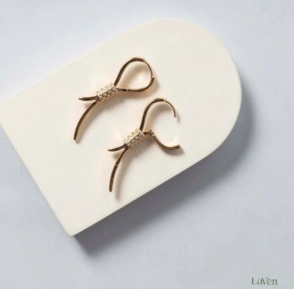 Half Bow - Gold LAVEN JEWELLERY