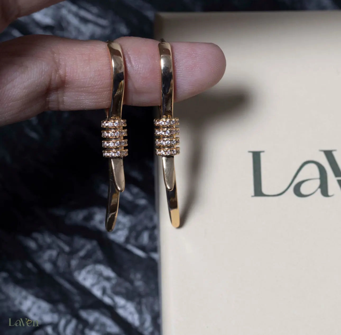 Half Bow - Gold LAVEN JEWELLERY