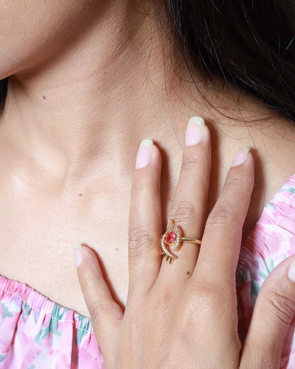 Evil Red Eye Ring LAVEN JEWELLERY