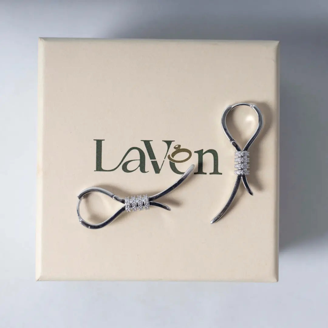 Half Bow - Silver LAVEN JEWELLERY