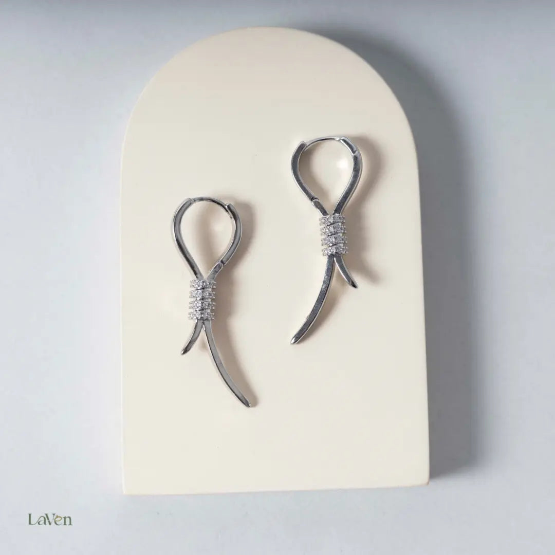 Half Bow - Silver LAVEN JEWELLERY