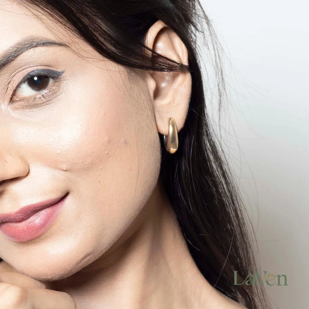 Two Toned Hoop Earrings - LAVEN JEWELLERY