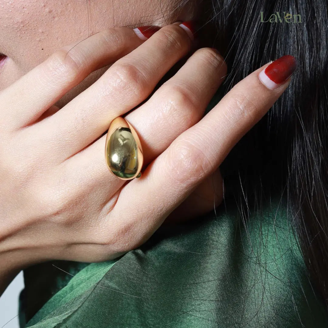 Gold Statement Ring - LAVEN JEWELLERY