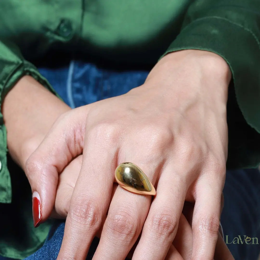 Gold Statement Ring - LAVEN JEWELLERY